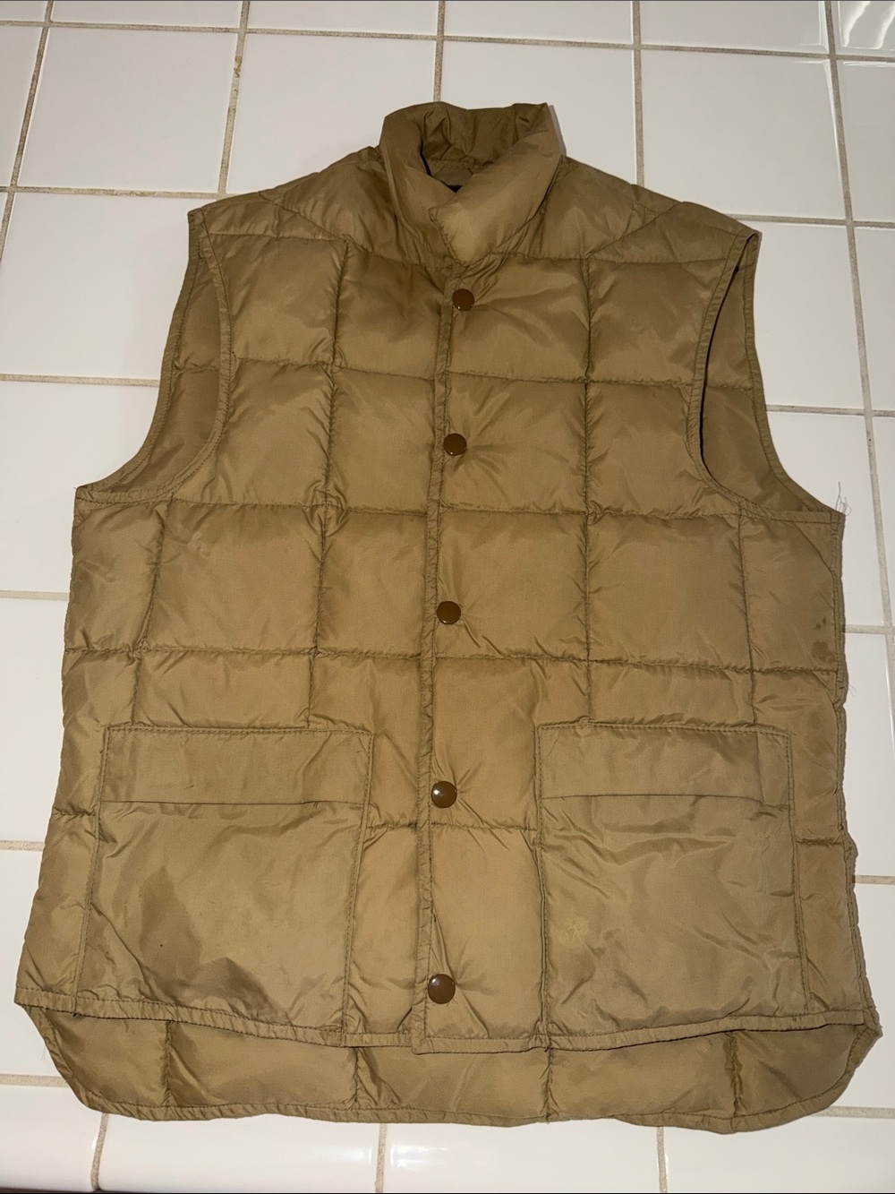 Vintage Tempco down puffer vest 70s size S Steve McQueen high-low hem 🐈‍⬛